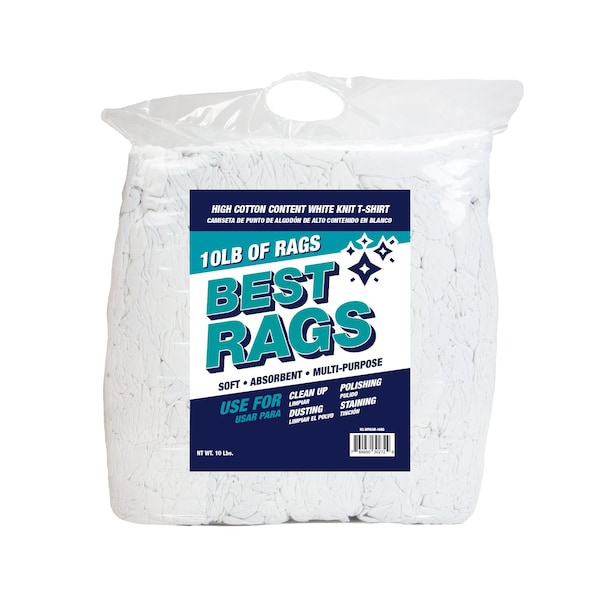 Knit Wipers - White - New - 10lb Box